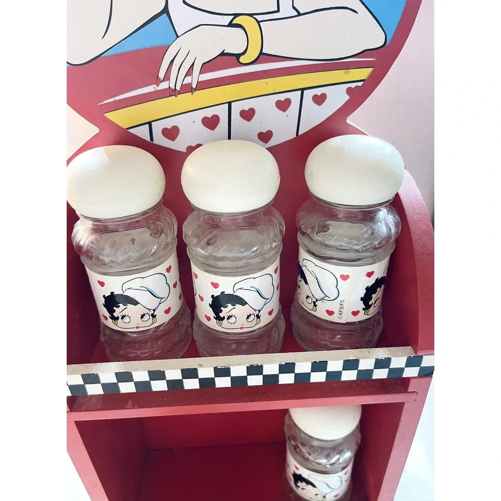 Vintage BETTY BOOP 2004 Bright‎ Ideas Spice Rack W/ Jars Rare READ DESCRIPTION
